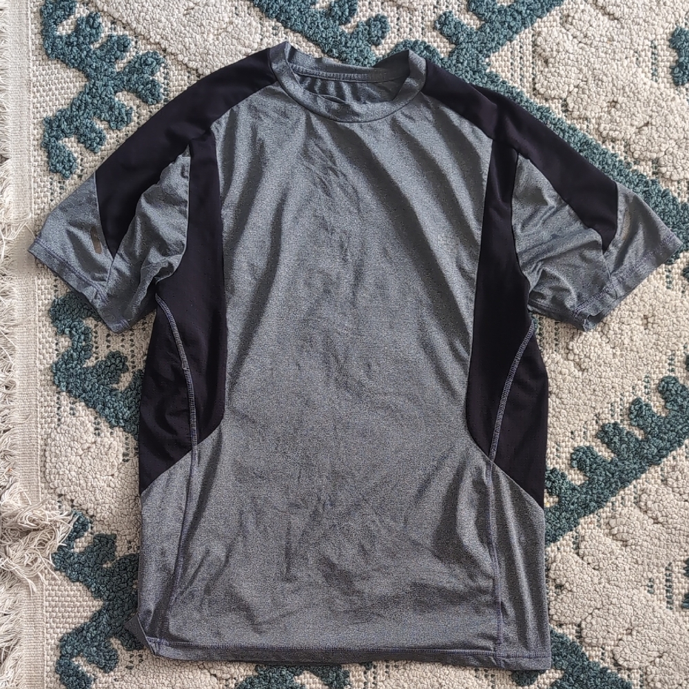 Gray and Black Athletic T-Shirt